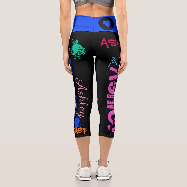 Personalised Repeating name 6 letters HWC Leggings (Back)