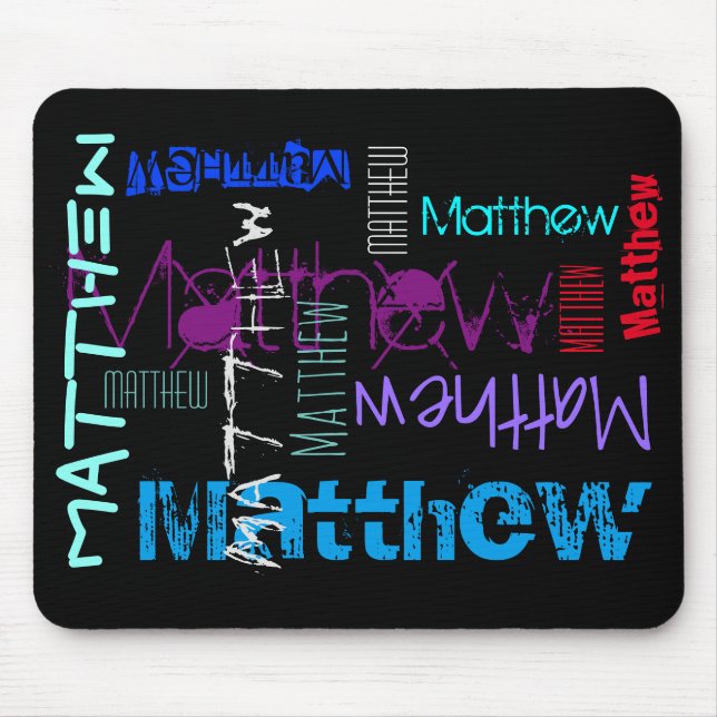Personalised repeating name 7 letters Mousepad (Front)