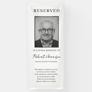 Personalised Reserved Seat Sign In Loving Memory