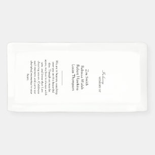 Personalised Reserved Wedding Memorial Fabric Sign