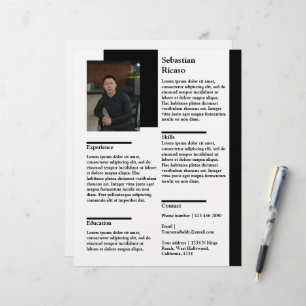 Personalised resume with photo template custom letterhead