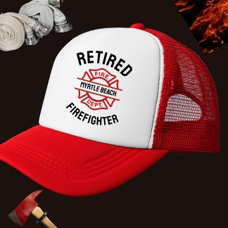 Personalised Retired Fire Fighter Trucker Hat