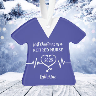 Personalised Retired Nurse Christmas Ornament