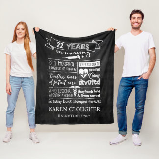 Personalised Retired Nurses Blanket Nurses Retirem