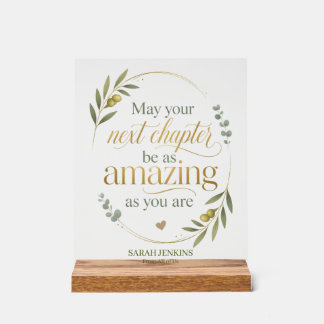 Personalised Retirement Award for Boss Acrylic Sign