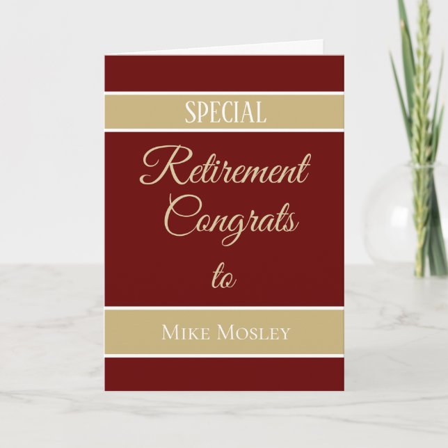 Personalised Retirement card (Front)