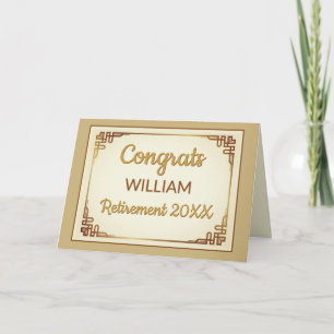  Personalised Retirement Congrats Card