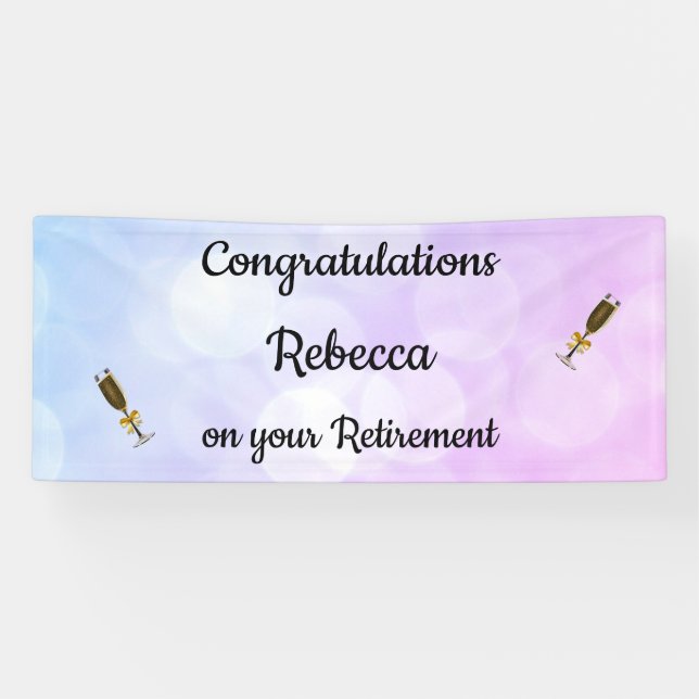 Personalised Retirement design Banner (Horizontal)
