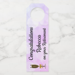 Personalised Retirement design Bottle Tag