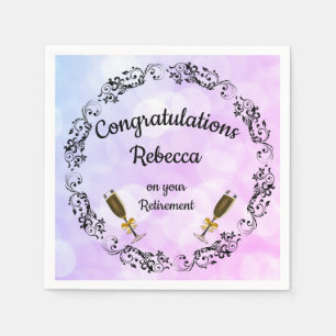 Personalised Retirement design Napkin
