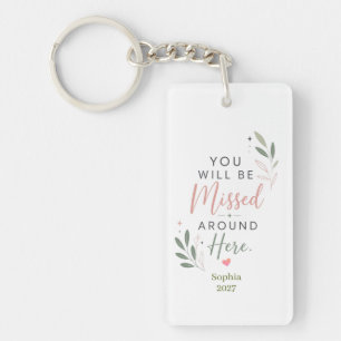 Personalised Retirement Farewell Gift for Coworker Key Ring