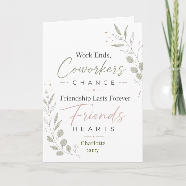 Personalised Retirement Friendship Gift Card (Front)