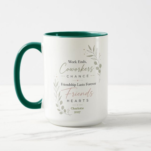 Personalised Retirement Friendship Gift Mug (Left)