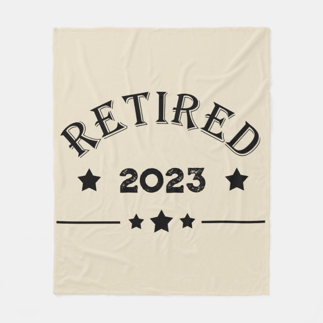 Personalised retirement gift idea fleece blanket (Front)