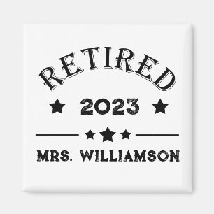 Personalised retirement gift idea magnet