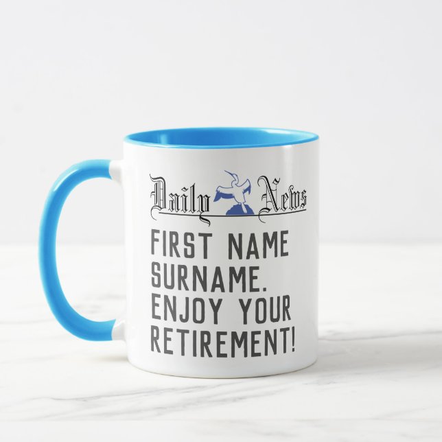 Personalised Retirement Gift Mug (Left)