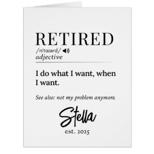 Personalised Retirement Gift – Retired Definition