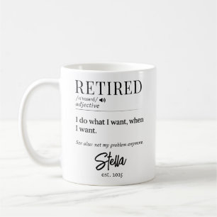 Personalised Retirement Gift – Retired Definition Coffee Mug