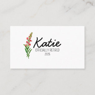 Personalised retirement gifts for women,retirement business card