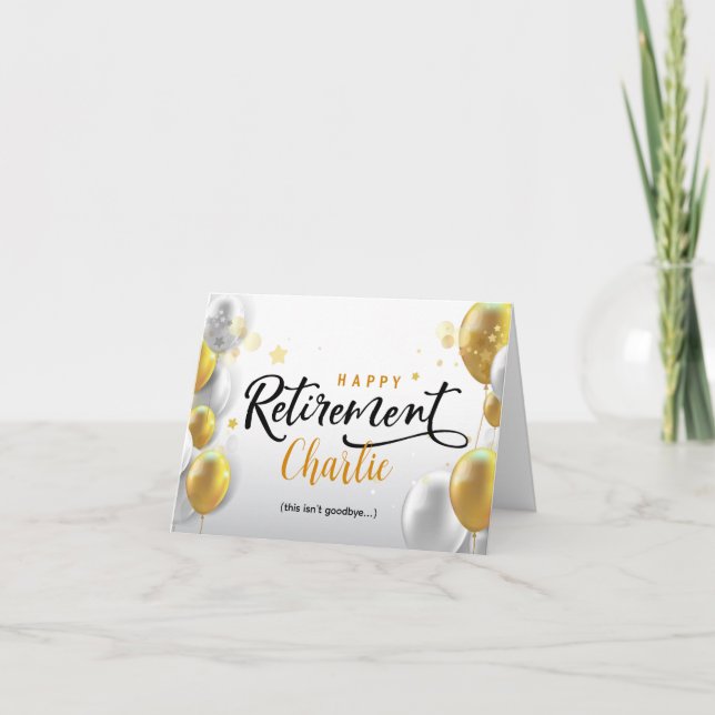 personalised retirement greeting card (Front)