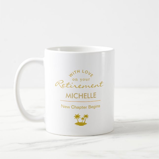 Personalised Retirement New Chapter Begins Coffee Mug (Left)