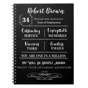 Personalised Retirement Notebook add name