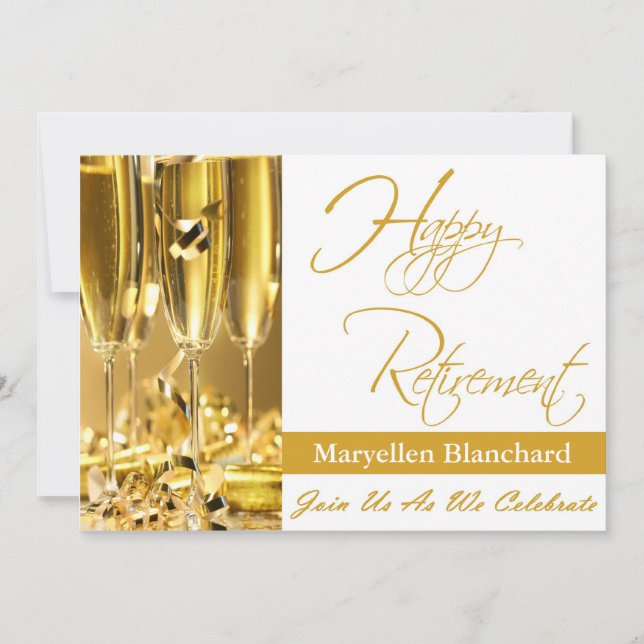 Personalised Retirement Party Invitation (Front)