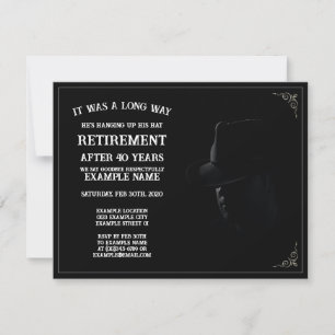 Personalised Retirement Party Invitation Dark Them