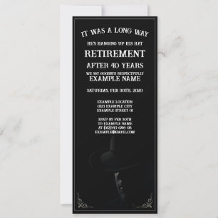 Personalised Retirement Party Invitation Dark Them