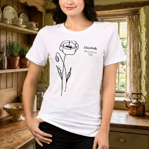 Personalised Retirement Poppy  T-Shirt
