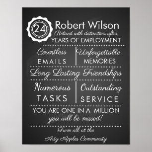 Personalised Retirement Poster Print   retire