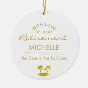 Personalised Retirement The Best Is Yet To Come Ceramic Tree Decoration