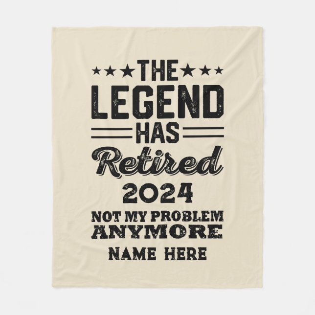 Personalised retirement The Legend has retired Fleece Blanket (Front)