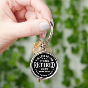 Personalised retirement The Legend has retired Key Ring