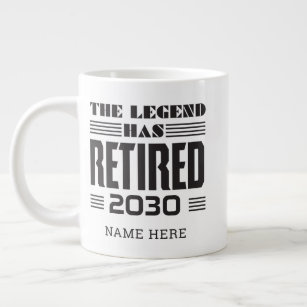 Personalised Retirement The Legend Has Retired Large Coffee Mug