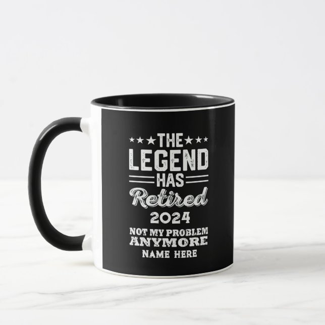 Personalised retirement The Legend has retired Mug (Left)