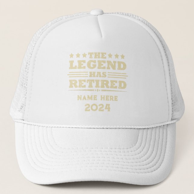 Personalised retirement The Legend has retired Trucker Hat (Front)