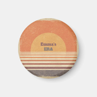 Personalised Retro 70s Sunset Vintage Stripes Magn Magnet