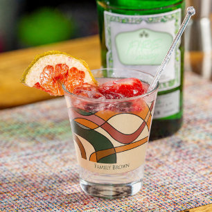 Personalised Retro Abstract Drinkware Shot Glass