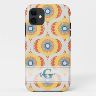 Personalised Retro Aegean Summer Radiant Mandala Case-Mate iPhone Case