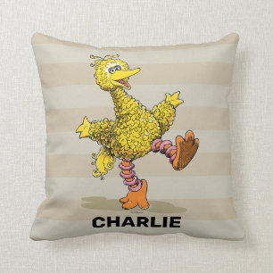 Personalised Retro Art Big Bird Throw Pillow