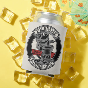 Personalised Retro BarberShop Barber Chair Salon Can Cooler