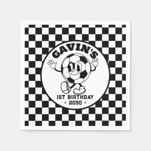 Personalised Retro Basketball Birthday Party Cute Napkin