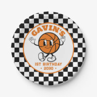 Personalised Retro Basketball Birthday Party Cute