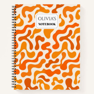 Personalised Retro Blob Spiral Notebook
