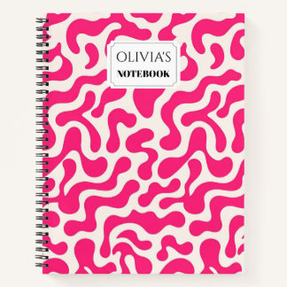 Personalised Retro Blob Spiral Notebook