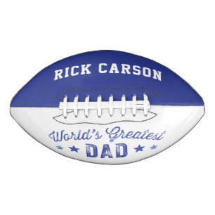 Personalised Retro Blue World's Greatest Dad Football