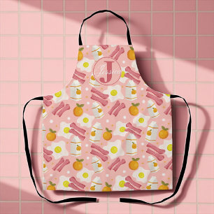Personalised Retro Breakfast Pattern Apron