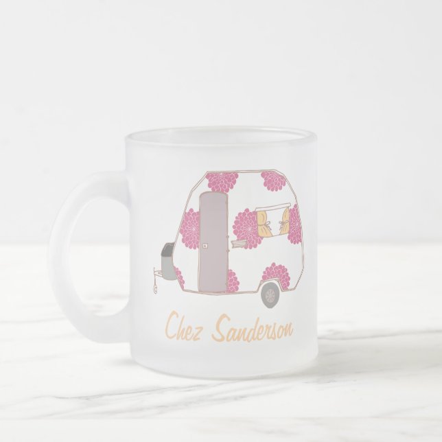 Personalised Retro Caravan Art Mugs (Left)