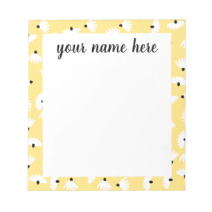 Personalised Retro Chamomile Notepad